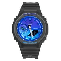 Casio G-Shock Analog Digital Resin Strap Blue Dial Quartz GA-2100FLS-8A2 200M Men's Watch