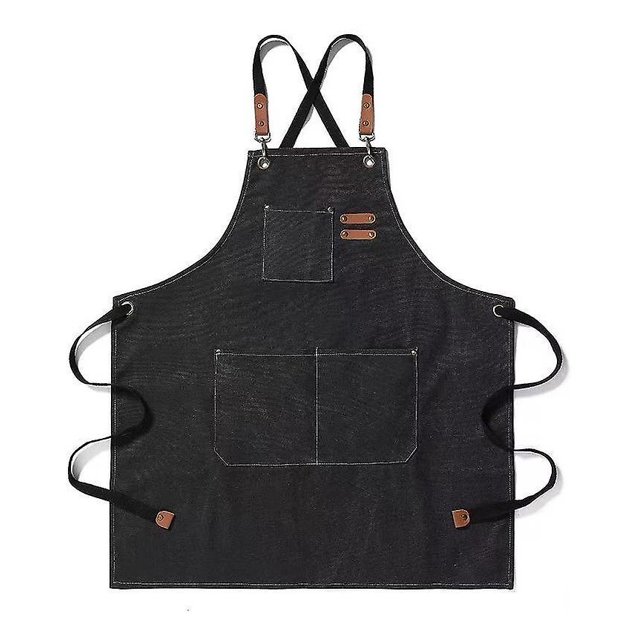 Apron Kitchen Apron Chef-barbershop-multi-purpose-unisex(black)(1pcs)