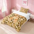 thumbnail image 2 of Erosebridal Elegant Satin Bow Ribbon Twin Comforter Sets for Girls, Romantic Floral Print Bedding Set, Reversible 2pcs 1 Comforter and 1 Pillowcase, 2 of 6