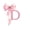 White Pink D, variant on Feelyou Pink Bow Letter K Bed Sheets for Girls, Dreamy Princess Style King Sheets, 4pcs