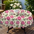 thumbnail image 4 of Pioneer Flower Floral Print Pattern Round Tablecloth 60 X 60 Inch, Wrinkle Resistant Wipeable Table Cloth for Kitchen Dining Picnic Patio Party, 4 of 6