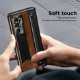 thumbnail image 5 of TECH CIRCLE Galaxy Z Fold 5 Phone Case with Pen,Luxury Premier Genuine Leather Full Body Hinge Protection Kickstand Drop Proof Protective Cover with Pencil Holder for Samsung Galaxy Z Fold 5,Brown, 5 of 7