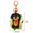 thumbnail image 3 of Cartoon Hamburger Dachshund Keychain, Cute Dog Keychain Bag Charm Keyring Pendant for Handbag Purse Car Keys Accessories, 3 of 7