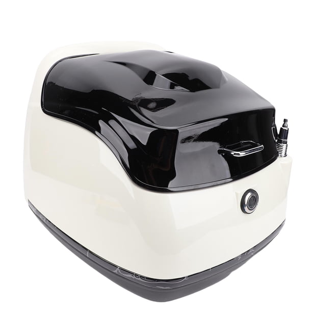 38L Caja De Almacenamiento Trasero De Motocicleta Vintage Llave De Bloqueo Universal Con Bicicletas Eléctricas Con Diseño Retro, Hecho De Material ABS Para Protección A Prueba