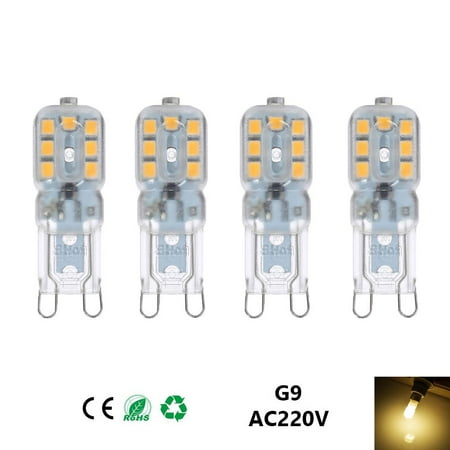 

Rosnek LED Light Bulb 2W/3W (20W Eqv.) G4 Non-Dimmable/G9 Dimmable Bi-Pin Base Warm White Cool White 1/4/6/8/10Pack