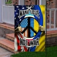 thumbnail image 5 of Flagwix American Ukraine Flag Make Love Not War TTV539F Ukraine Flags, Indoor Outdoor Decoration - House Flag (29.5" x 39.5"), 5 of 6