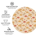 thumbnail image 3 of Lsque Autumn Mushrooms Pattern 4" Drink Coasters Set of 4, PVC Leather Absorbent Coasters, Table Coaster Set Decorative Coffee Cup Coasters Housewarming Gift -Round Shape, 3 of 6