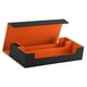 thumbnail image 4 of Caja de almacenamiento para barajas de cartas coleccionables con capacidad para más de 600 cartas, ideal para coleccionar cartas. negro naranja, 4 of 9