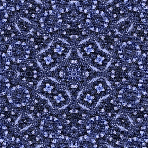 Ahgly Company Machine Washable Indoor Square Transitional Night Blue Area Rugs, 6' Square