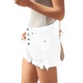 thumbnail image 4 of KISSMODA High Waist Women Cuff Raw Hem Distressed Denim Shorts Summer Jean Shorts, 4 of 6