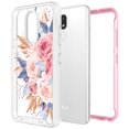 thumbnail image 3 of LG Aristo 4+ Case, LG Arena 2 Case, LG Escape Plus Case, LG Journey LTE Case, LG Prime 2 Case, LG Tribute Royal Case, Kaesar Graphic Rugged Clear Hybrid Bumper Case for LG X320 (Pink Flower), 3 of 5