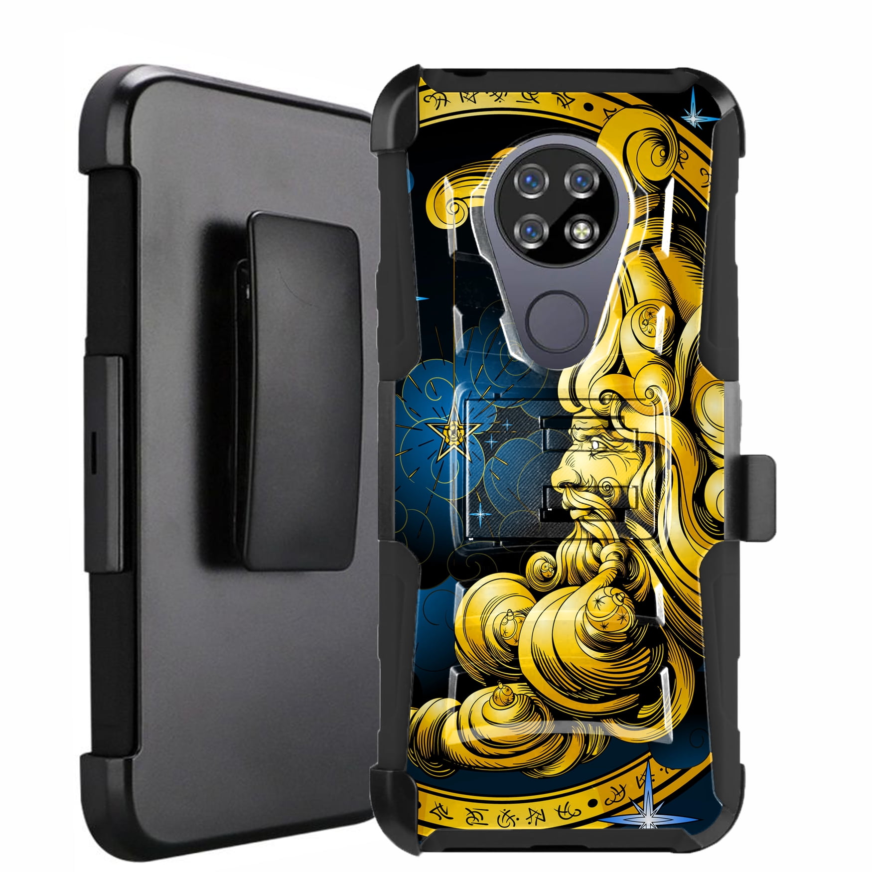 DALUX Hybrid Kickstand Holster Phone Case Compatible with Cricket