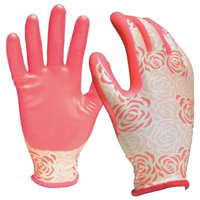 Digz Garden Gloves  Nitrile-Coated  Women s Large 1 Pack