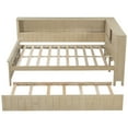 thumbnail image 4 of Full Size Wood Daybed with Storage Shelves and Trundle, Antique White Milk, 4 of 10