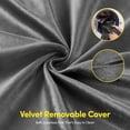thumbnail image 5 of 3FT Bean Bag Chair, Adults Foam Round Big Sofa Bean Bag for All Ages, Removable Velvet Cover, Charcoal, 5 of 6