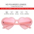 thumbnail image 3 of NVMIDTC Polarized Love Sunglasses for Women,Fashion Oversized Heart Sunglasses UV Protection, 3 of 6