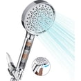 thumbnail image 1 of Cobbe Handheld Showerhead with Filter, High Pressure 6 Spray Pattern Showerhead with Holder, Hose and Water Softener Filters Beads for Hard Water Dechlorination, Chrome, 1 of 5