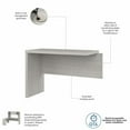 thumbnail image 3 of Pemberly Row 42W Desk Return/Bridge in Gray Sand - Engineered Wood, 3 of 6