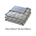 thumbnail image 3 of Luoshdecor Cooling Comforter Checked Quilt,Lightweight Cooling Blanket for Hot Sleepers,Silky-Soft Ultra-Breathable Quilt for All Season, 3 of 6