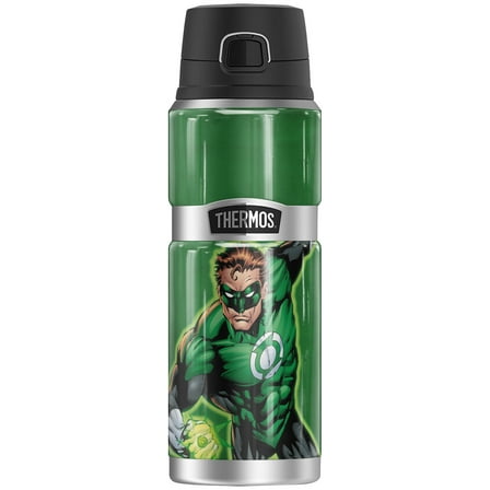 Green Lantern Character, THERMOS STAINLESS KING Stainless Steel Drink Bottle, Vacuum insulated & Double Wall, 24oz