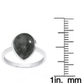 thumbnail image 3 of Dolce Giavonna Sterling Silver Teardrop Labraddrite Solitaire Ring, 3 of 4