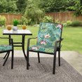 thumbnail image 2 of Mainstays 37"L x 19.5"W Turquoise Palm 1 Piece Rectangle Outdoor Chair Cushion, 2 of 9