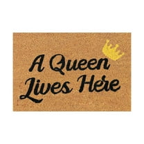 piaybook Indoor and Outdoor Doormat A queen lives here and speaks with a carpet Non Slip Low-Profile Entrance Rug for Bathroom Kitchen Indoor and Outdoor