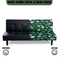 thumbnail image 5 of SCRAWLGOD St Patrick's Leaf Print Sofa Slipcover Armless Sofa Cover for Kids Stretch Non Slip Futon Cover Washable Easy Installation Couch Cover, 5 of 9