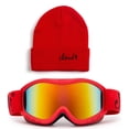 thumbnail image 1 of Cloud 9 - Kids Boys & Girls Professional SKi Goggles Anti-Fog UV400 Protection Wind Proof Dual Lens Triple Face Foam Winter Snow Goggles with Matching Color Beanie, 1 of 1