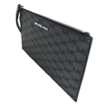 thumbnail image 5 of Michael Kors Large Zip Clutch Jet Set Signature Wristlet Black Mk Signature Logo, 5 of 7