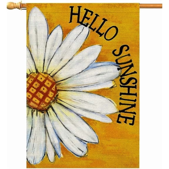 Spring Summer Flag 28 x 40 Double Sided, Large Outdoor Flag for Garden Yard and House, Floral Decorative flag for Outside