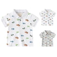 thumbnail image 2 of LRen Polo Shirts for Boys, Boys Performance Polo Collared Button Short Sleeve Boys Uniform Shirts Cute Girls Polo Uniform Shirt Back to School Clothes, 2 of 9