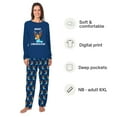 thumbnail image 2 of Funny Moose Hanukkah Matching Pajamas For Family And Dog, Cotton And Poly Blend, 2 Piece Set, 2 of 7