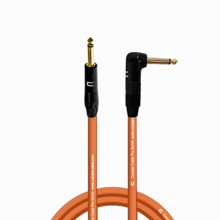 Coluber Cable 1/4" TS Male to Right Angle 1/4" TS 3-Pin Microphone Connector