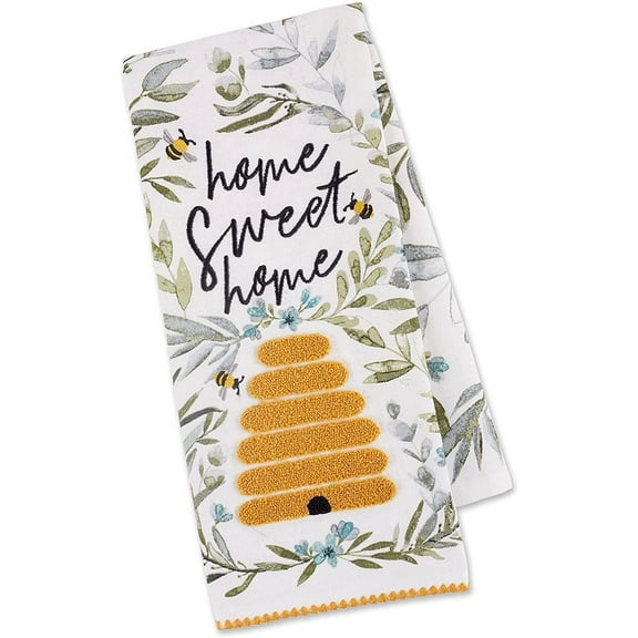 Design Imports Embellished Sweet Bee Home Dishtowel (753423)