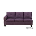 thumbnail image 4 of Hommoo 4-Seat Linen Sectional Sofa Sets, L Shaped Flippable Backrest Sectional Couches and Sofas, Modern Living Room Furniture Sets, 15' Back Height, Amaranth(No Ottoman), 4 of 7