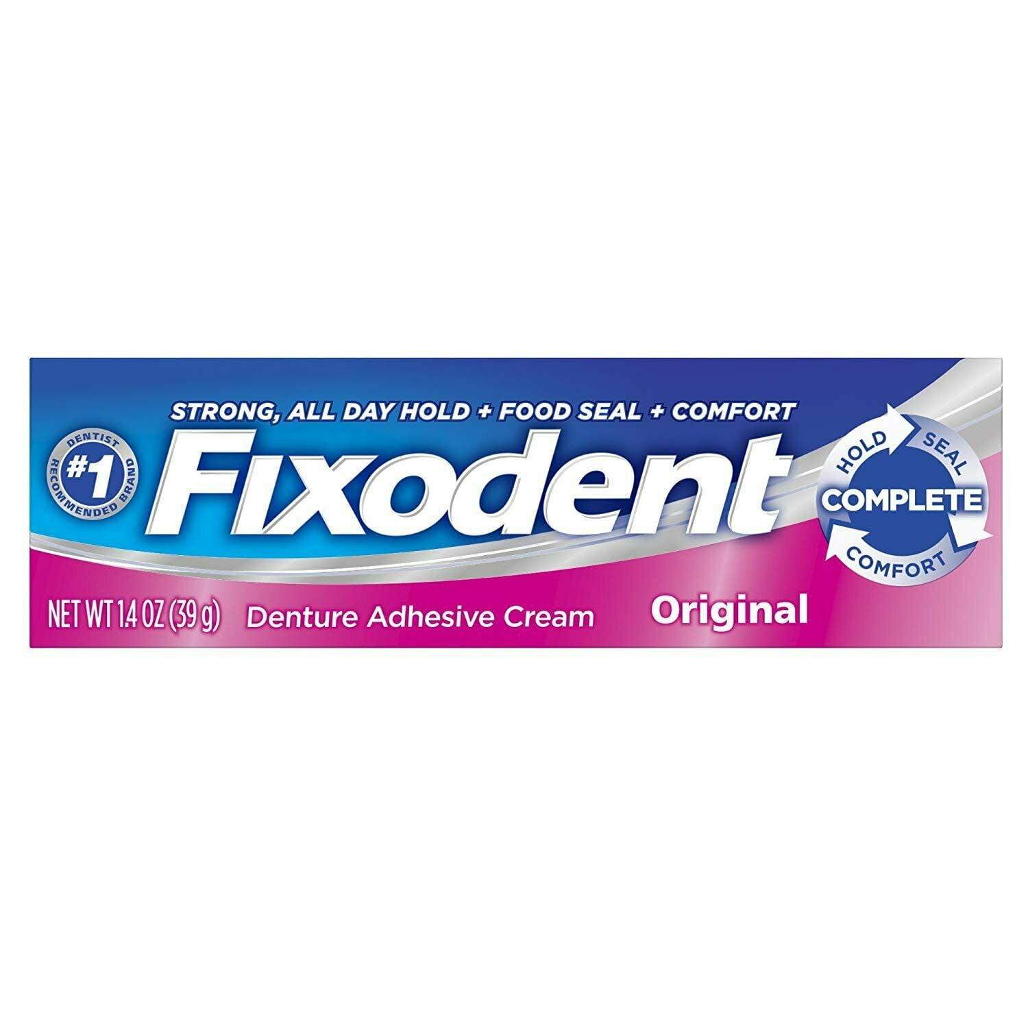 Fixodent Denture Adhesive Cream Original, 1.40 Ounces each Value Pack of 4