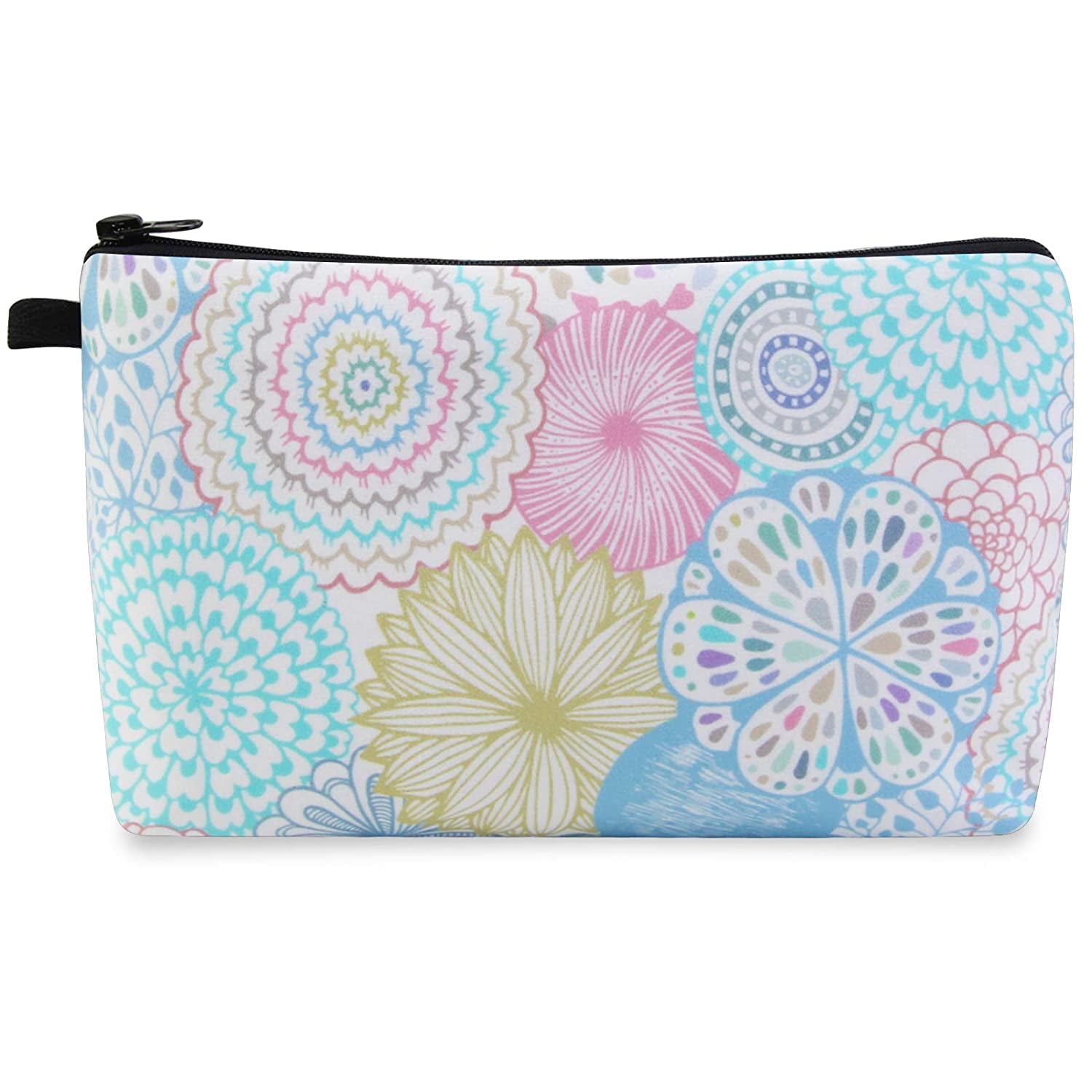 Womens Vintage Coin Purse Colored Eyes Pattern Canvas Makeup Bag With Zipper For Women