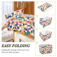 thumbnail image 2 of Yayeee Collapsible Cube Storage Bin with Lid Fabric Closet Decorative Basket with Handles, Dark Colorful Circles, 2 of 7