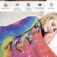 thumbnail image 3 of ONETECH  Rainbow Glitter Purple Sparkles Unicorn Flannel Bed Blanket Throw Blanket Lightweight Cozy Plush Blanket for Bedroom Living Rooms Sofa Couch, 3 of 6