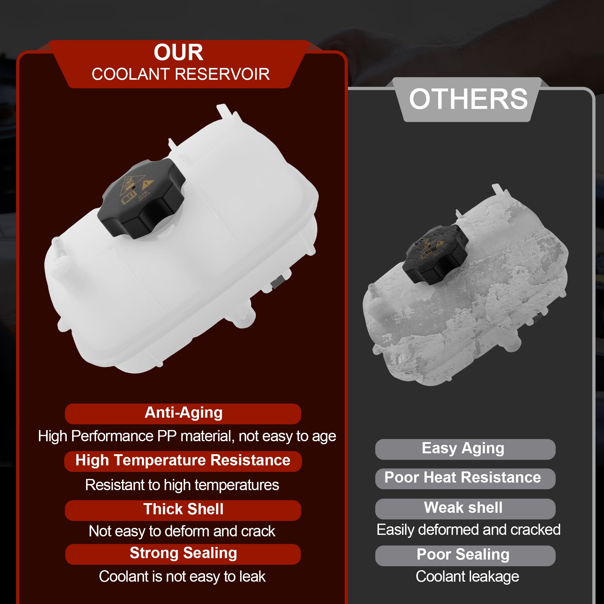 Unique Bargains Coolant Expansion Reservoir Tank for Jeep Wrangler Gladiator V6 3.6L 2020+
