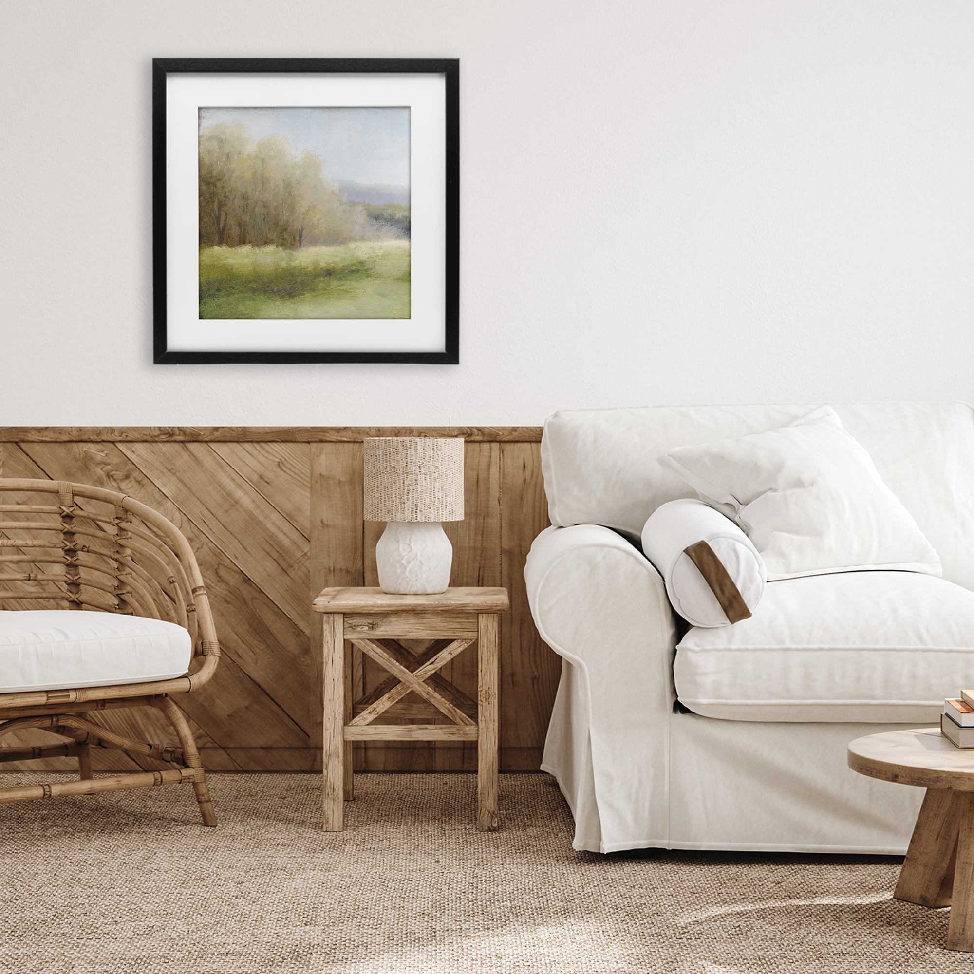 Stupell Industries Within Familiar Place Meadow Black Framed Print Under Glass, design by Michael Marcon