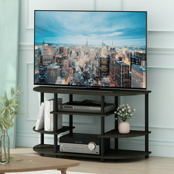 Furinno JAYA Simple Design No Tool TV Stand, Black