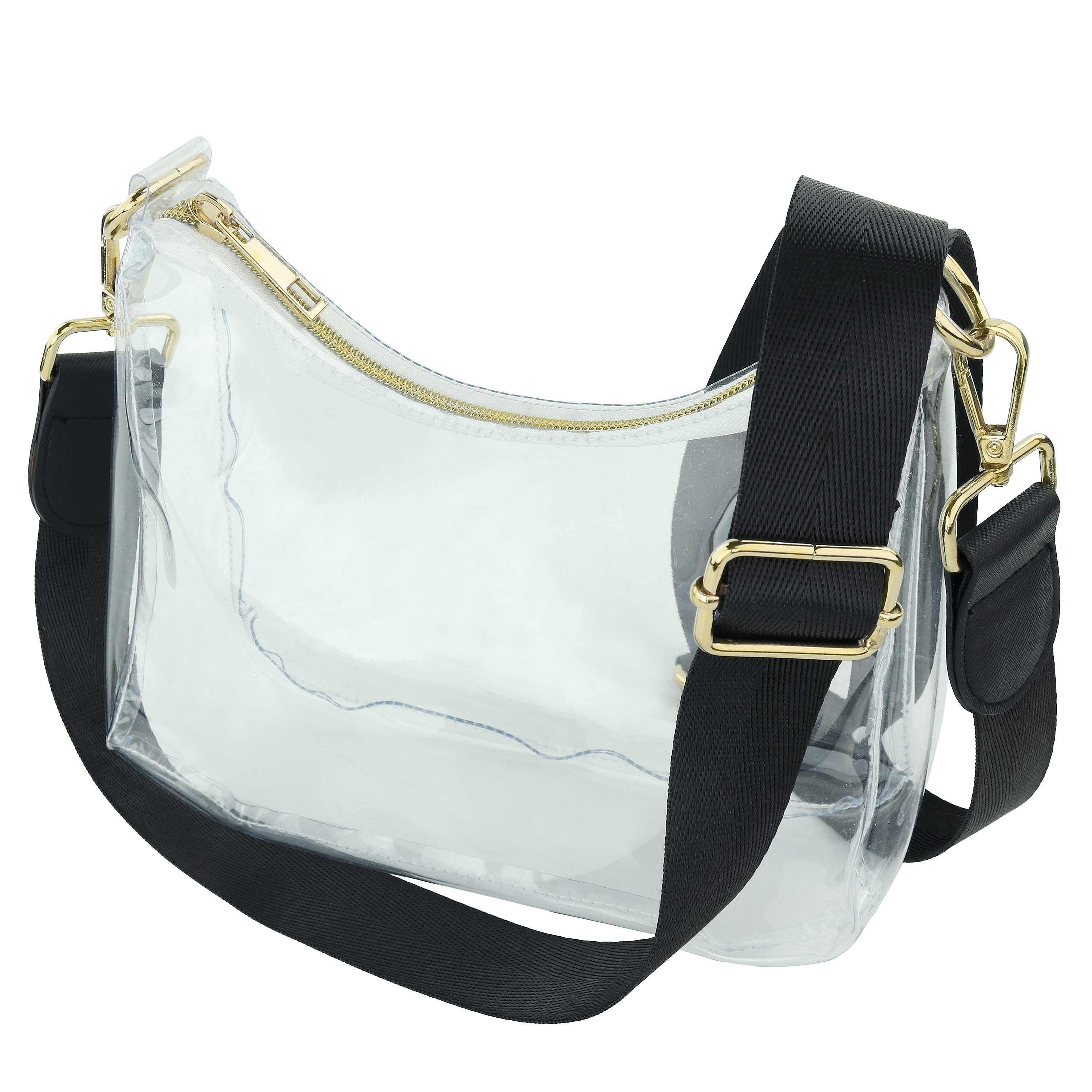 Hello Hobby Clear Crossbody Handbag with Gold Zipper photo 3