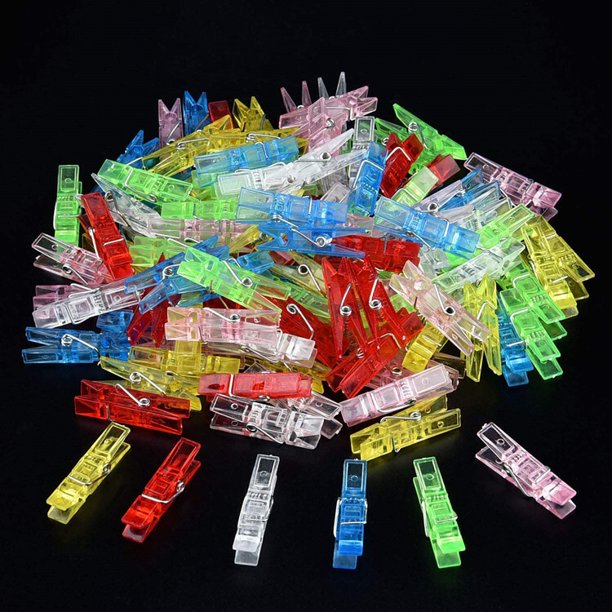 Mini Transparent Plastic Clear Clips, Binder, Photo Clips, Clothespins