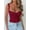 WIne Red, variant on Women's Lace Up Cami Corset Tops Cold Shoulder Zip Side Ties Back Sexy Going Out Bodyshaper Bustier Top