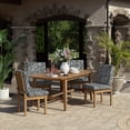 thumbnail image 6 of ARDEN Foam Outdoor Dining Chair Cushion, 20 x 20, made with ProFoam, Rain-proof, Fade Resistant, Sapphire Morrison Floral, 6 of 9