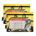 thumbnail image 2 of Cute Bulldog Driving Yellow Car 2 Pack Pencil Pouch for 3 Ring Binder Smooth Zipper Folders with Pockets Clear Window Pencil Case, 2 of 6