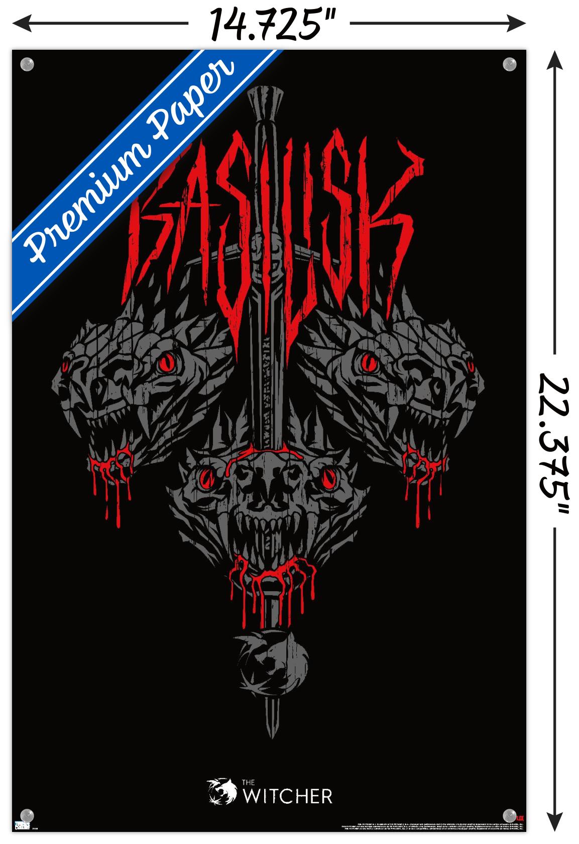 Netflix The Witcher Season 2 - Basilisk Wall Poster with Pushpins, 14.725" x 22.375"