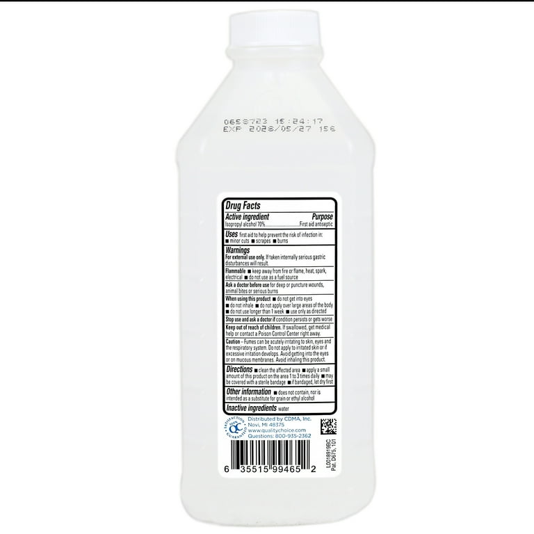 Quality Choice 70% Isopropyl Alcohol First Aid Antiseptic, 16 FL